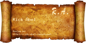 Rick Ábel névjegykártya