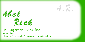abel rick business card