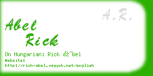 abel rick business card